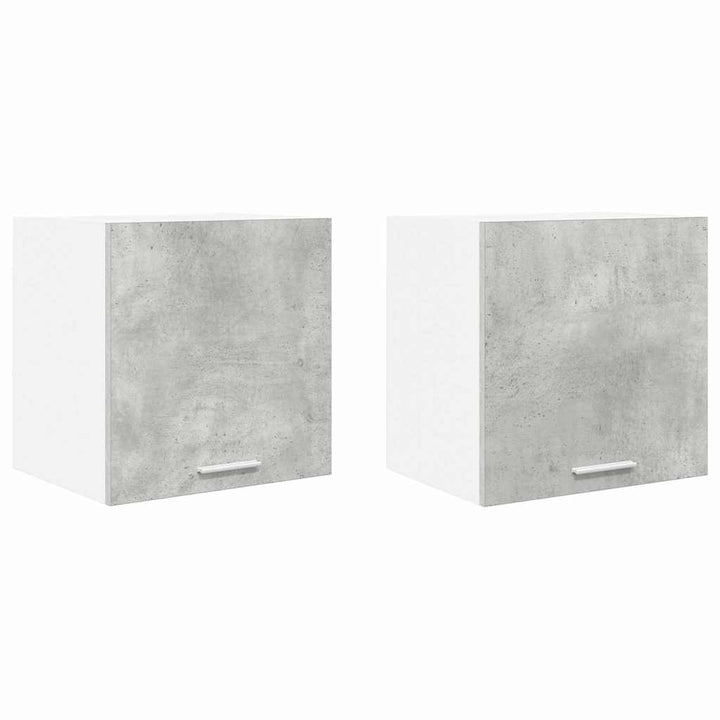 Hængeskab med dør 2 pcs Beton grå og hvid 40 x 31 x 40 cm
