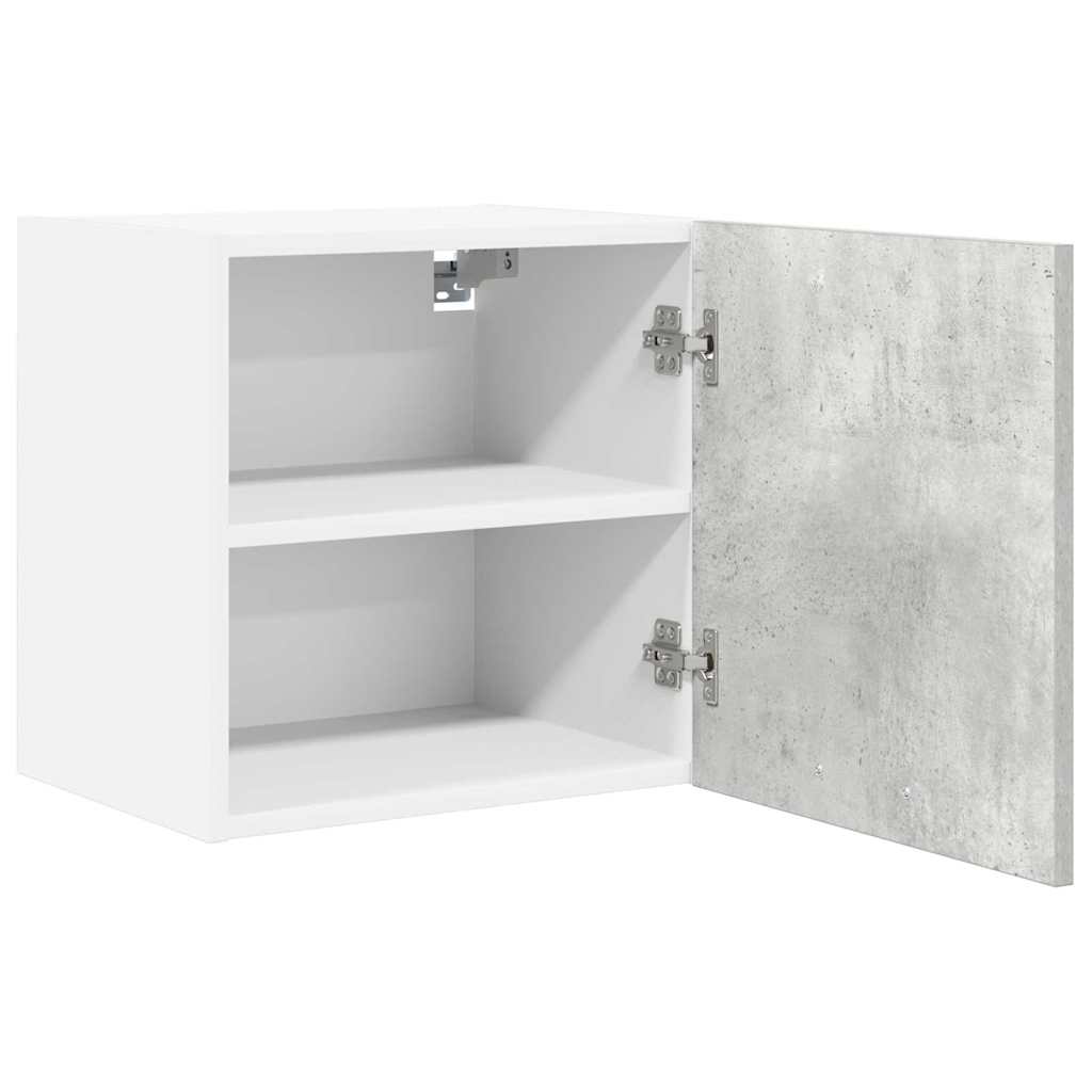 Hængeskab med dør 2 pcs Beton grå og hvid 40 x 31 x 40 cm