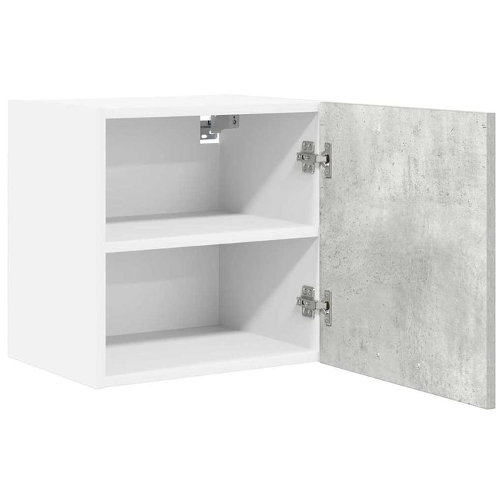 Hængeskab med dør 2 pcs Beton grå og hvid 40 x 31 x 40 cm