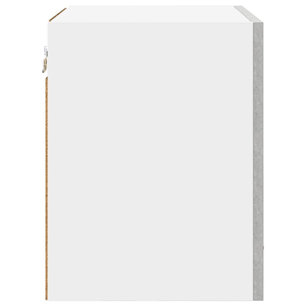 Hængeskab med dør 2 pcs Beton grå og hvid 40 x 31 x 40 cm