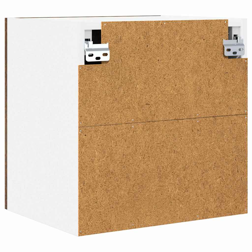 Hængeskab med opbevaring 2 pcs Røget Eg og Hvid 40 x 31 x 40 cm