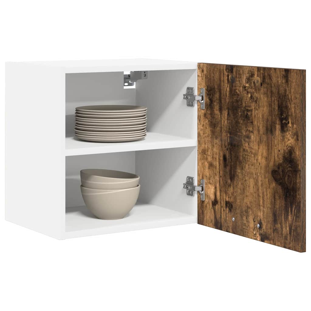 Hængeskab med opbevaring 2 pcs Røget Eg og Hvid 40 x 31 x 40 cm