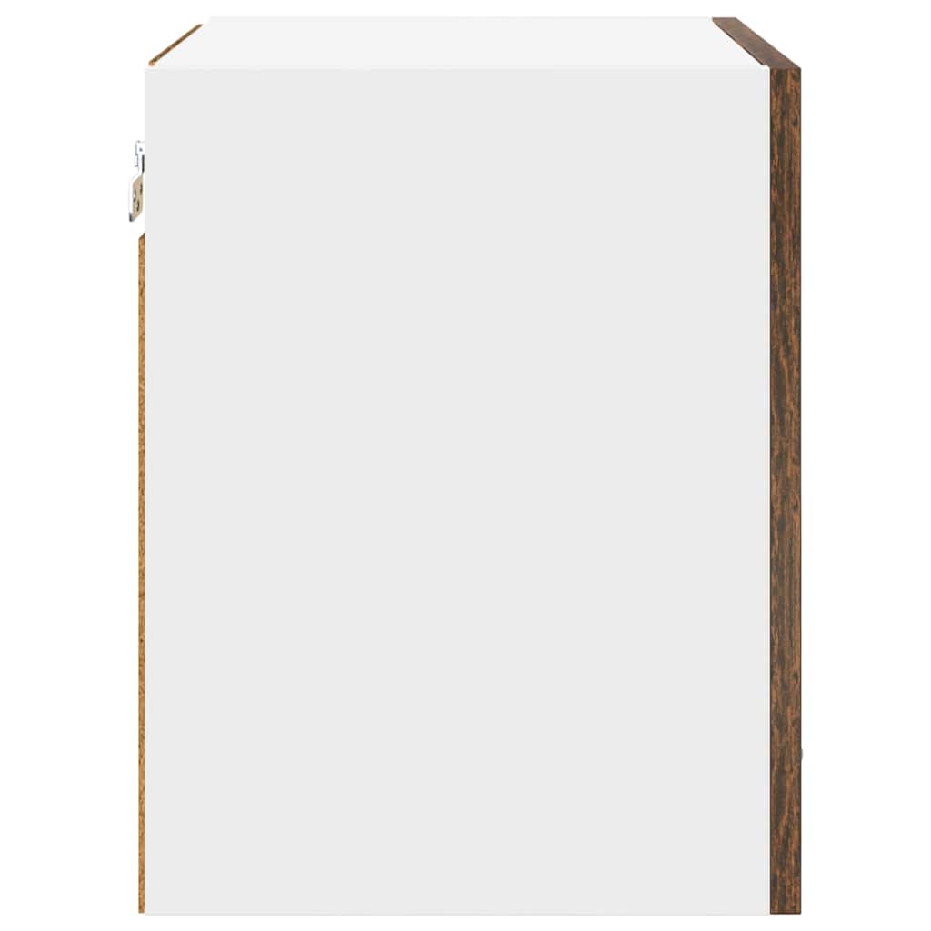 Hængeskab med opbevaring 2 pcs Røget Eg og Hvid 40 x 31 x 40 cm
