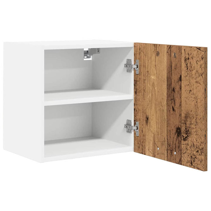 Hængeskab med dør 2 pcs Gammelt træ og Hvid 40 x 31 x 40 cm