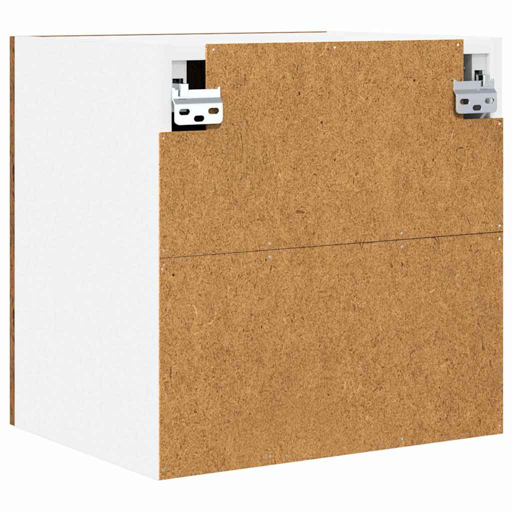 Hængeskab med dør 2 pcs Gammelt træ og Hvid 40 x 31 x 40 cm