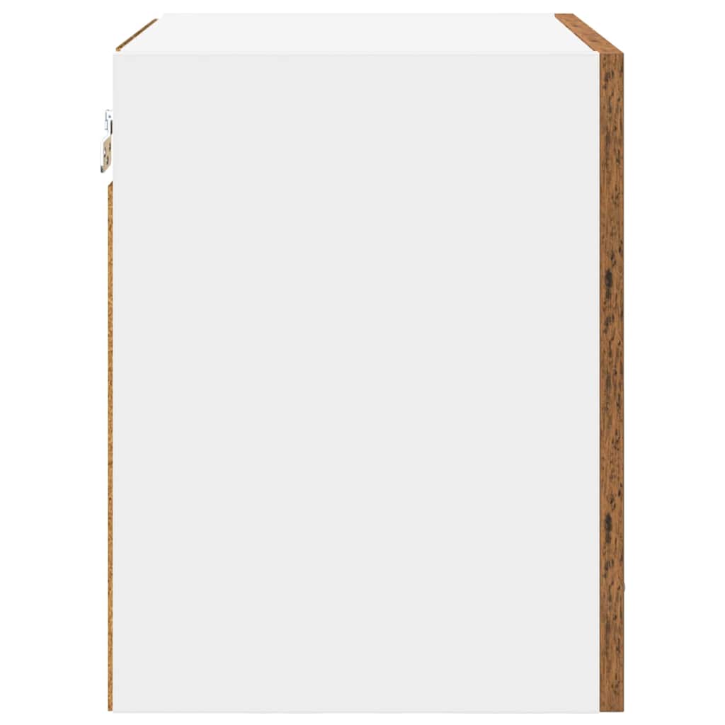Hængeskab med dør 2 pcs Gammelt træ og Hvid 40 x 31 x 40 cm