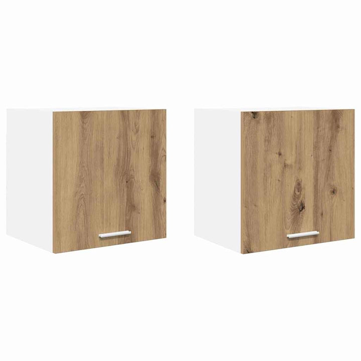 Hængeskab med dør 2 pcs Artisan eg og hvid 40 x 31 x 40 cm