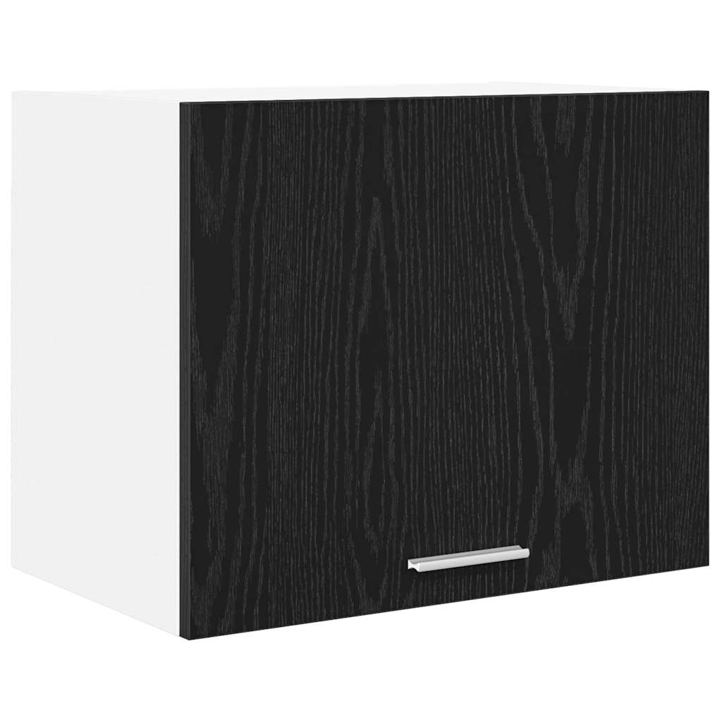 Hængeskab 2 pcs Sort Eg og Hvid 50 x 31 x 40 cm Konstrueret træ