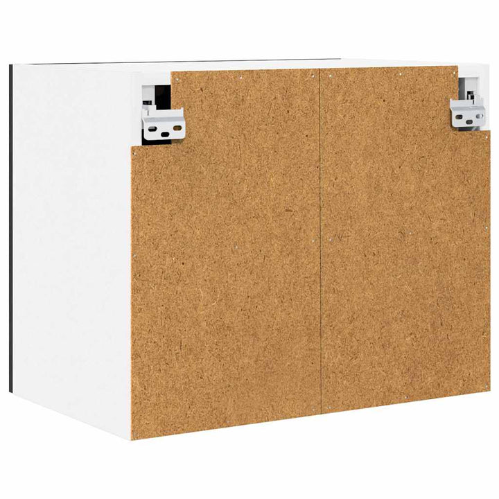 Hængeskab 2 pcs Sort Eg og Hvid 50 x 31 x 40 cm Konstrueret træ