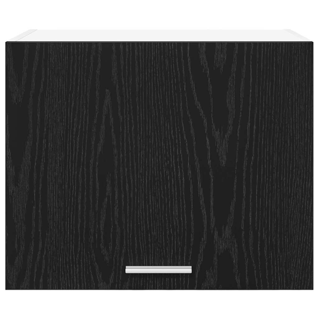 Hængeskab 2 pcs Sort Eg og Hvid 50 x 31 x 40 cm Konstrueret træ