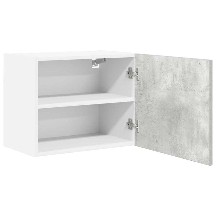 Hængeskab Beton grå og hvid 50 x 31 x 40 cm Konstrueret træ