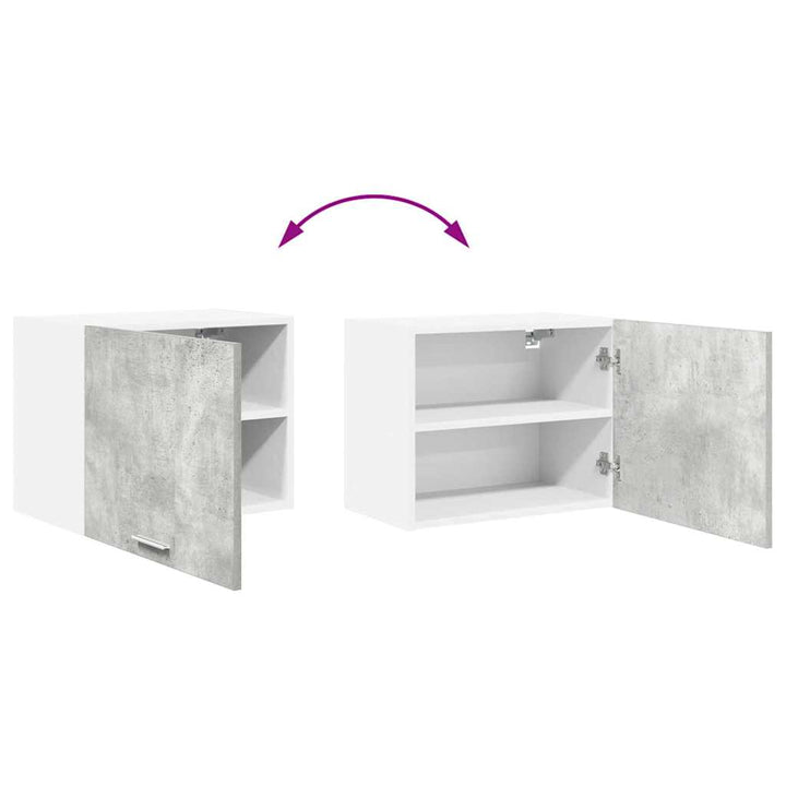 Hængeskab Beton grå og hvid 50 x 31 x 40 cm Konstrueret træ