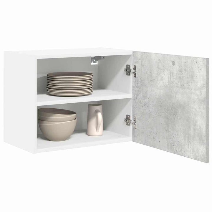 Hængeskab Beton grå og hvid 50 x 31 x 40 cm Konstrueret træ