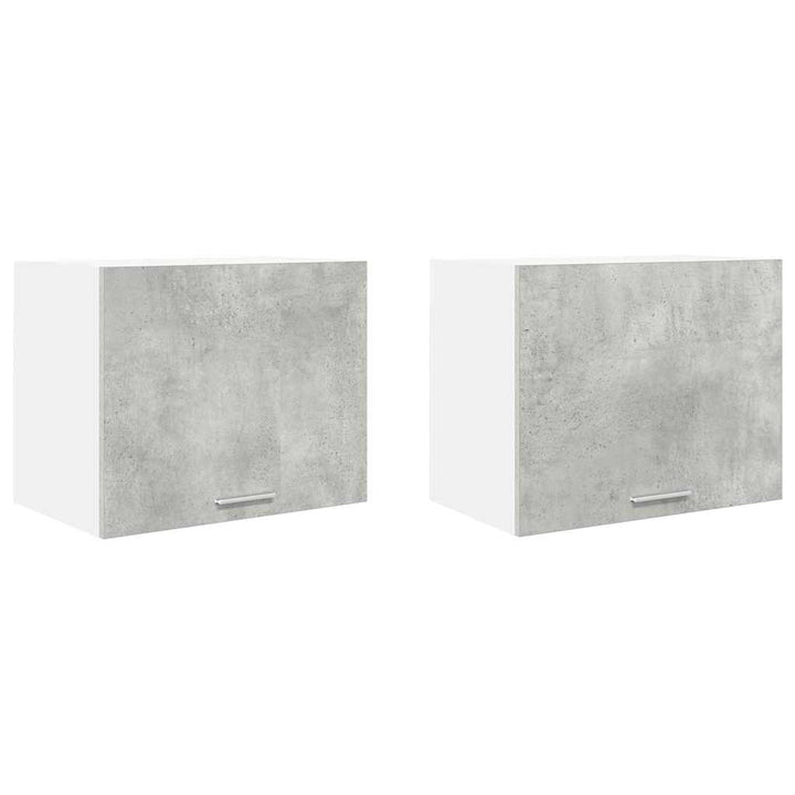 Hængeskab med dør 2 pcs Beton grå og hvid 50 x 31 x 40 cm