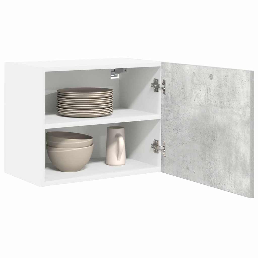 Hængeskab med dør 2 pcs Beton grå og hvid 50 x 31 x 40 cm