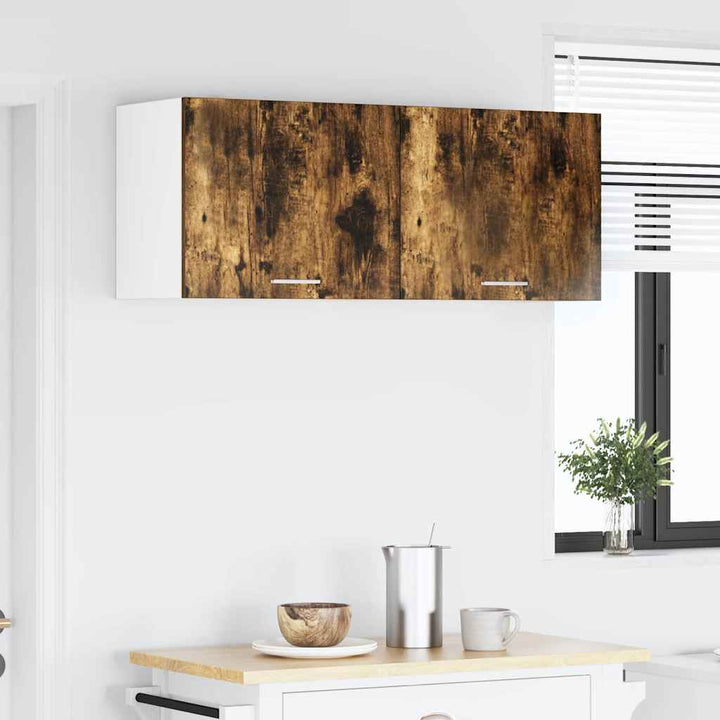 Hængeskab Røget Eg og Hvid 50 x 31 x 40 cm Konstrueret træ
