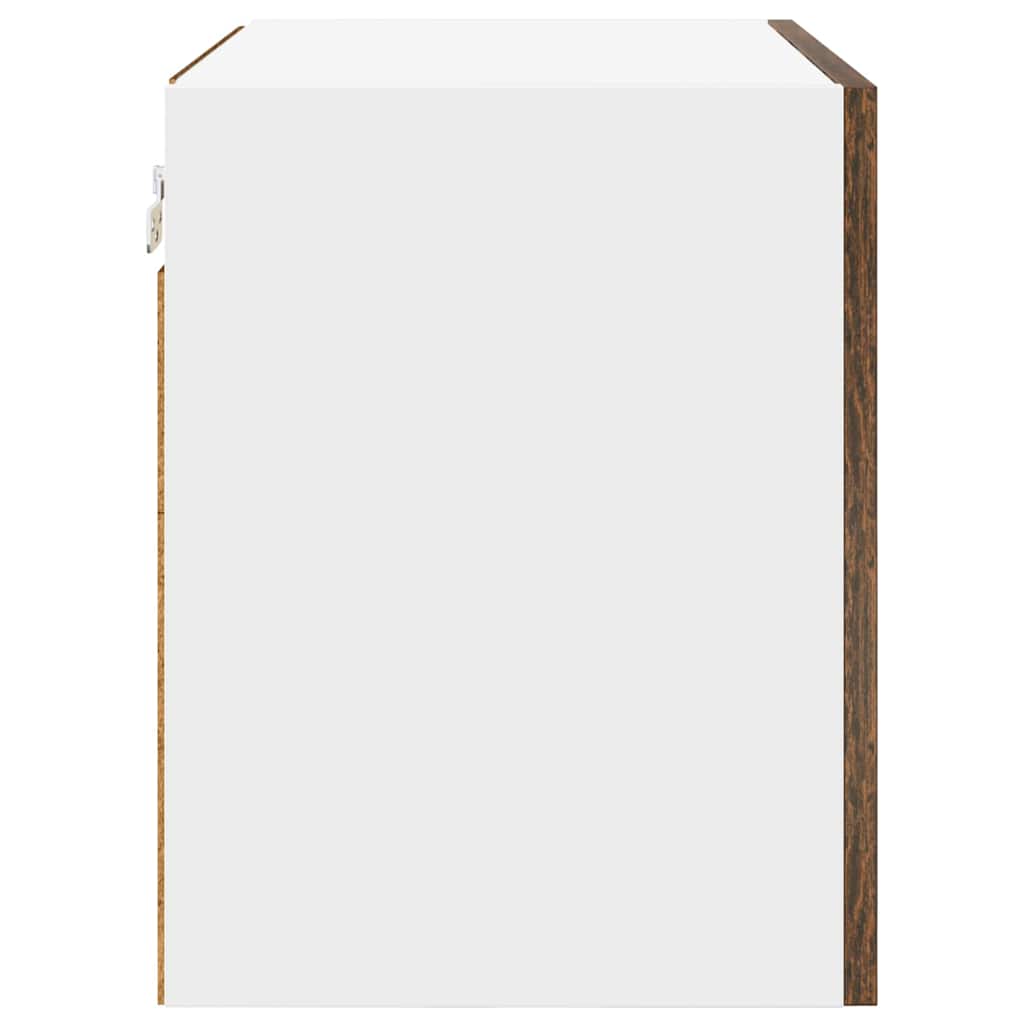Hængeskab Røget Eg og Hvid 50 x 31 x 40 cm Konstrueret træ
