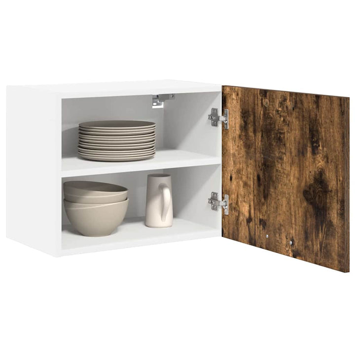Hængeskab med opbevaring 2 pcs Røget Eg og Hvid 50 x 31 x 40 cm