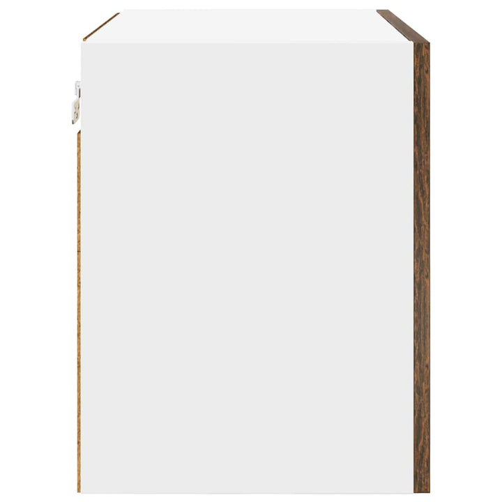 Hængeskab med opbevaring 2 pcs Røget Eg og Hvid 50 x 31 x 40 cm