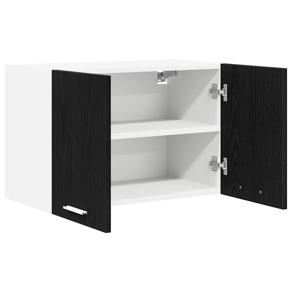 Hængeskab Sort Eg og Hvid 60 x 31 x 40 cm Konstrueret træ