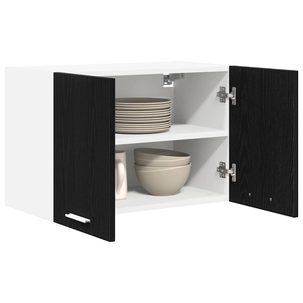 Hængeskab Sort Eg og Hvid 60 x 31 x 40 cm Konstrueret træ