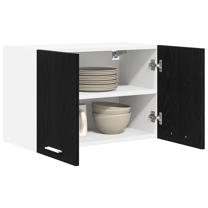 Hængeskab Sort Eg og Hvid 60 x 31 x 40 cm Konstrueret træ