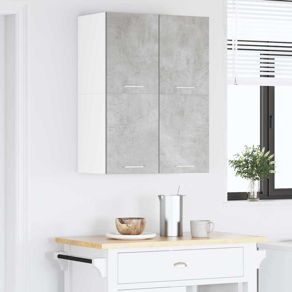 Hængeskab Beton grå og hvid 60 x 31 x 40 cm Konstrueret træ