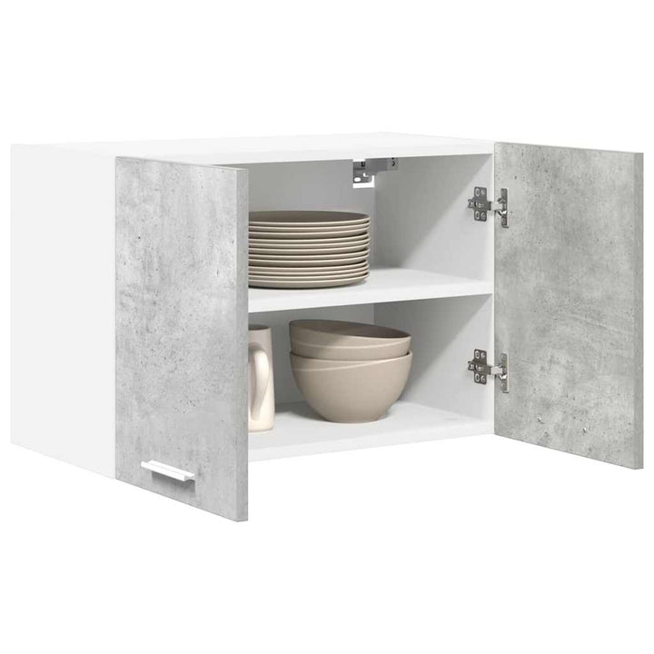 Hængeskab Beton grå og hvid 60 x 31 x 40 cm Konstrueret træ