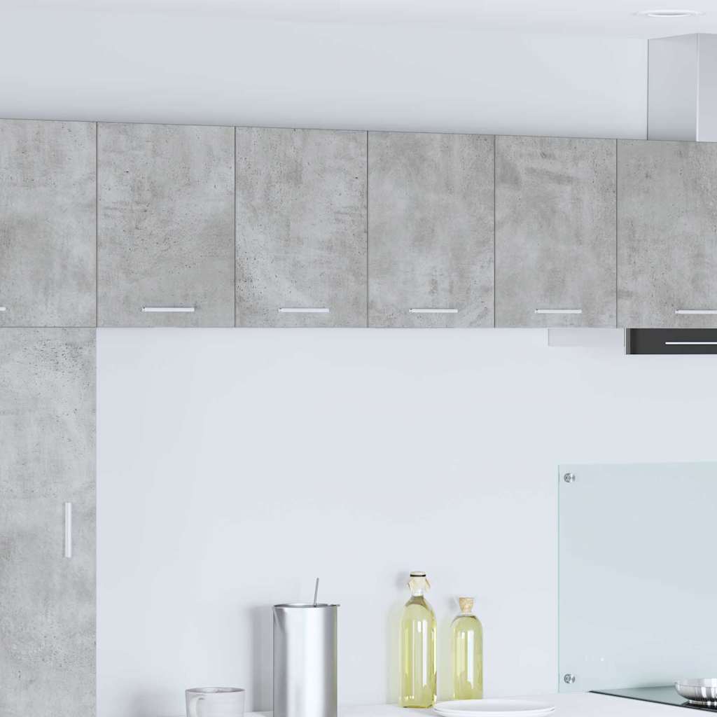 Hængeskab med dør 2 pcs Beton grå og hvid 60 x 31 x 40 cm