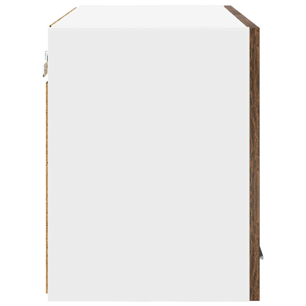 Hængeskab Røget Eg og Hvid 60 x 31 x 40 cm Konstrueret træ