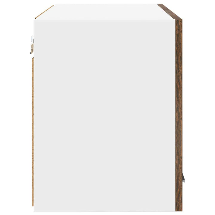 Hængeskab Røget Eg og Hvid 60 x 31 x 40 cm Konstrueret træ