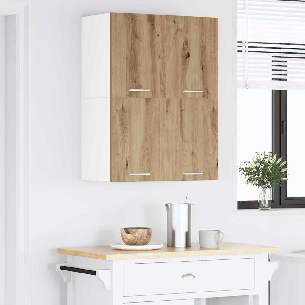 Hængeskab med dør 2 pcs Artisan eg og hvid 60 x 31 x 40 cm