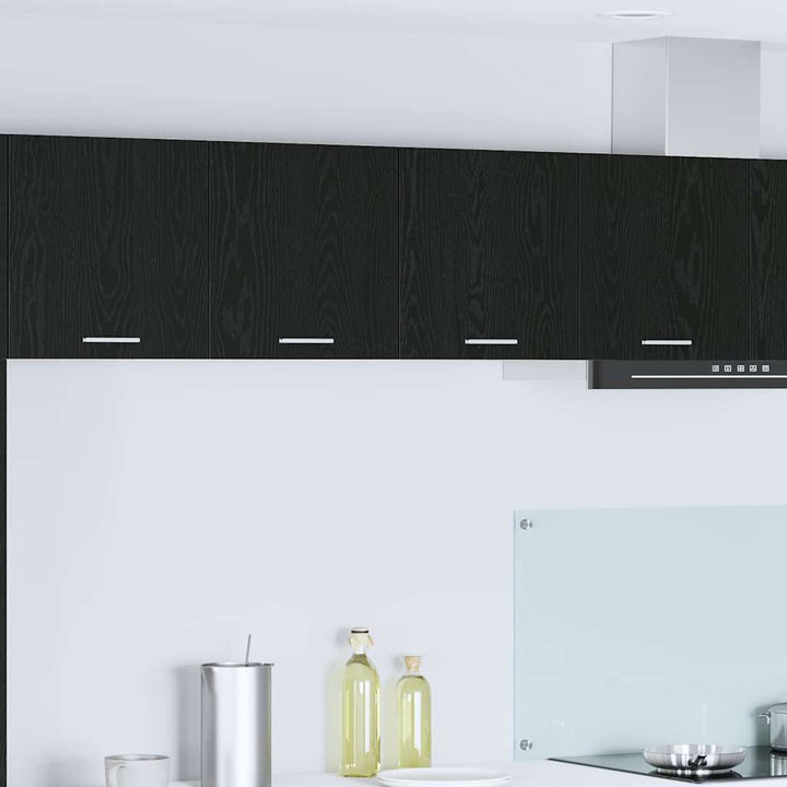 Hængeskab med dør Sort eg 80 x 31 x 40 cm Konstrueret træ