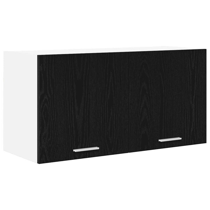 Hængeskab Sort eg 80 x 31 x 40 cm Konstrueret træ