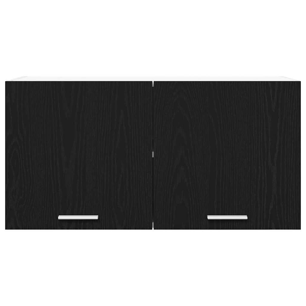 Hængeskab Sort eg 80 x 31 x 40 cm Konstrueret træ