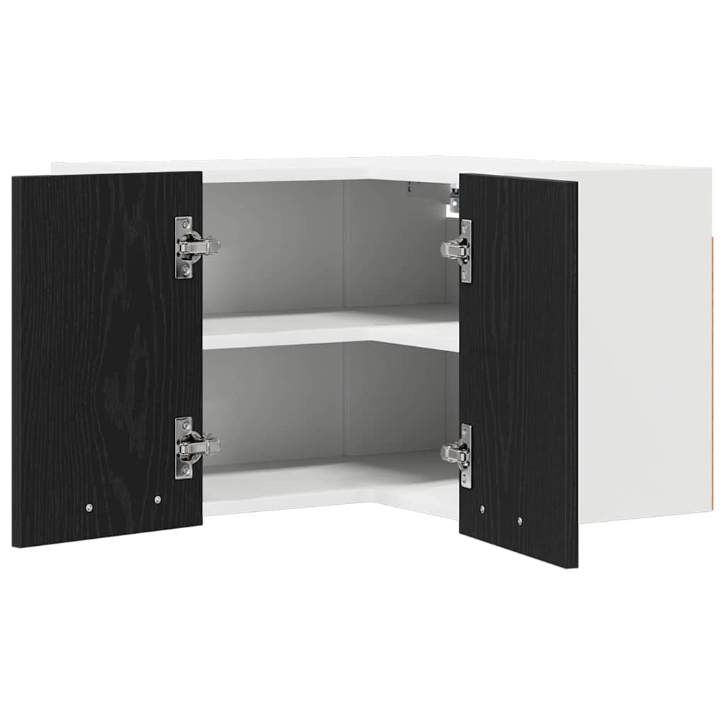 Hængeskab Sort Eg og Hvid 57 x 57 x 40 cm Konstrueret træ