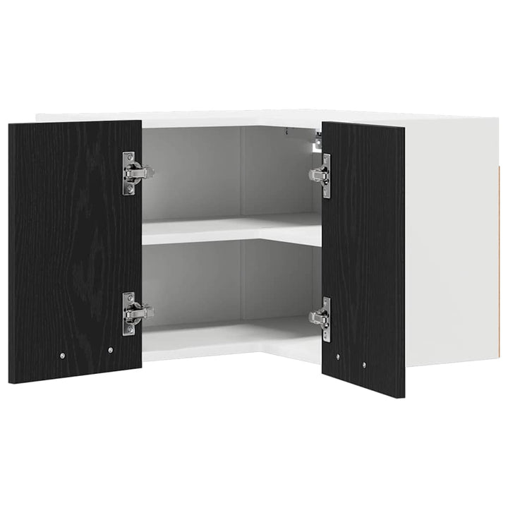 Hængeskab Sort Eg og Hvid 57 x 57 x 40 cm Konstrueret træ