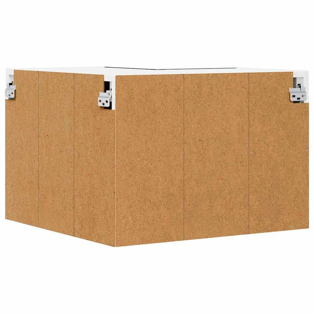 Hængeskab Sort Eg og Hvid 57 x 57 x 40 cm Konstrueret træ