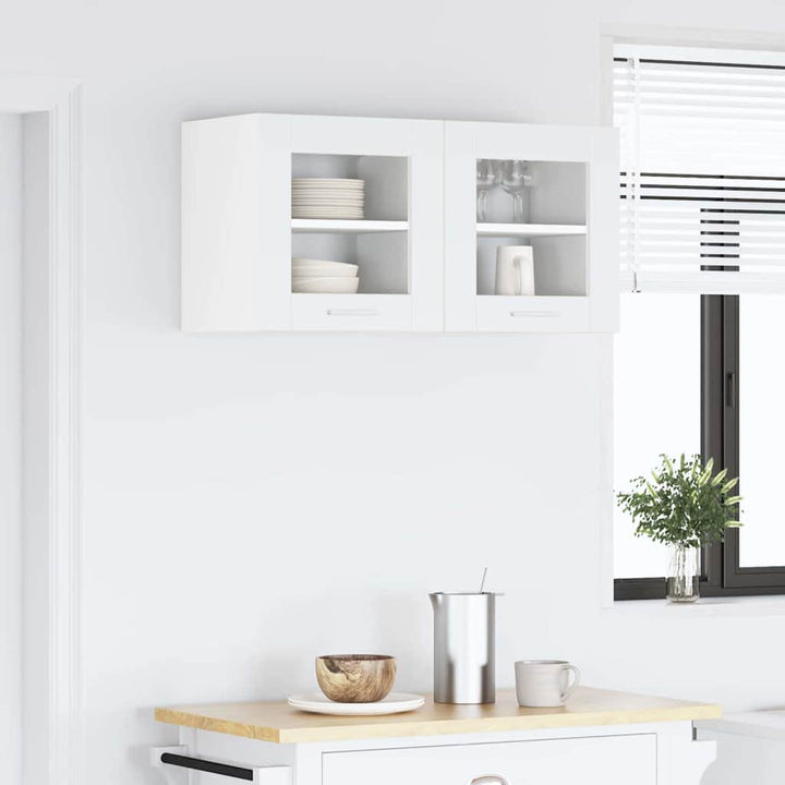 Hængeskab med dør 2 pcs Hvid 40 x 31 x 40 cm Konstrueret træ