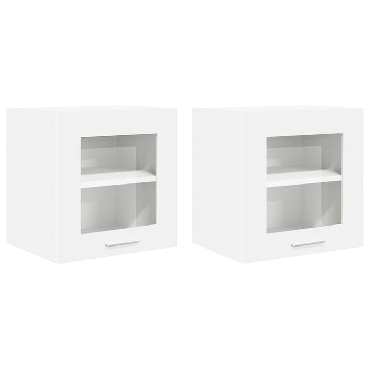 Hængeskab med dør 2 pcs Hvid 40 x 31 x 40 cm Konstrueret træ