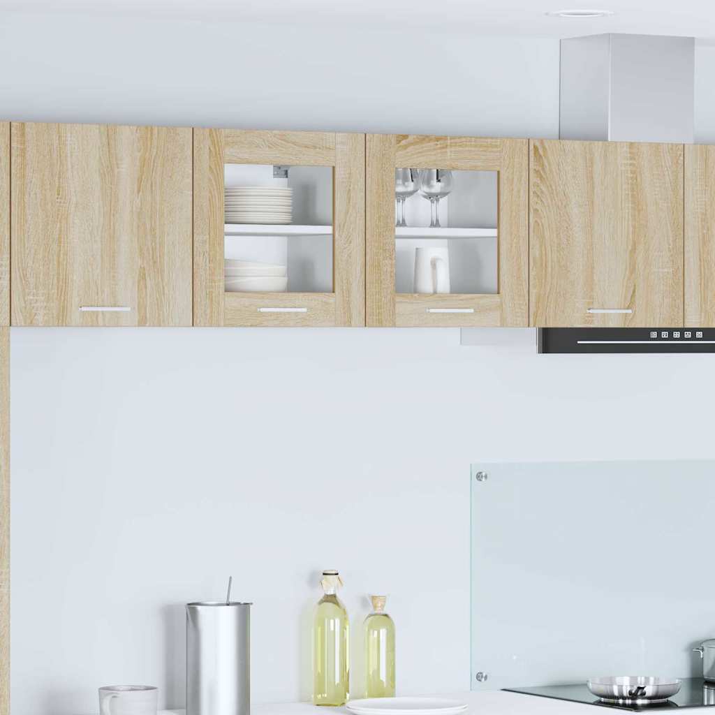 Hængeskab 2 pcs Sonoma eg 40 x 31 x 40 cm Konstrueret træ