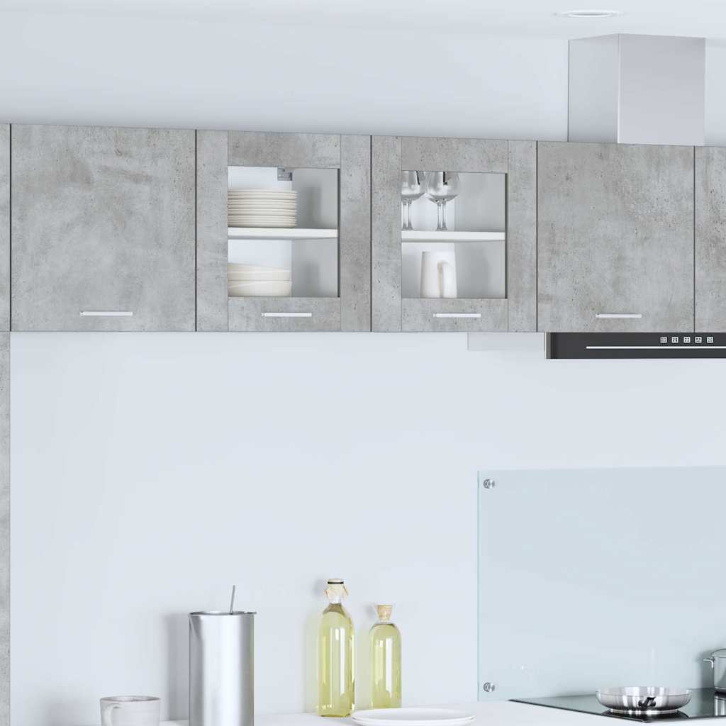 Hængeskab Riga 2 pcs Beton Grå 40 x 31 x 40 cm Konstrueret træ