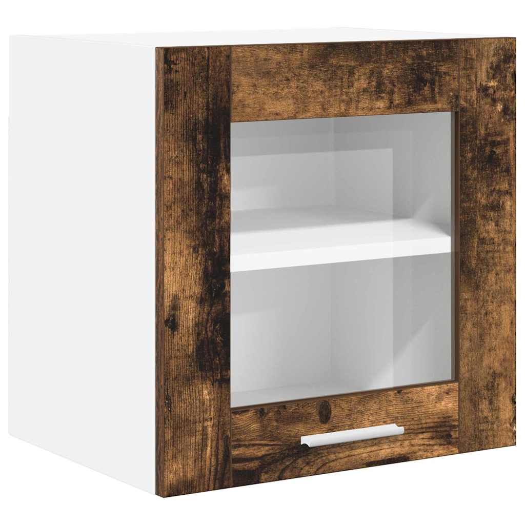 Hængeskab 2 pcs Røget eg 40 x 31 x 40 cm Konstrueret træ