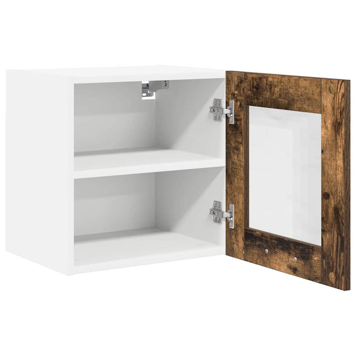 Hængeskab 2 pcs Røget eg 40 x 31 x 40 cm Konstrueret træ