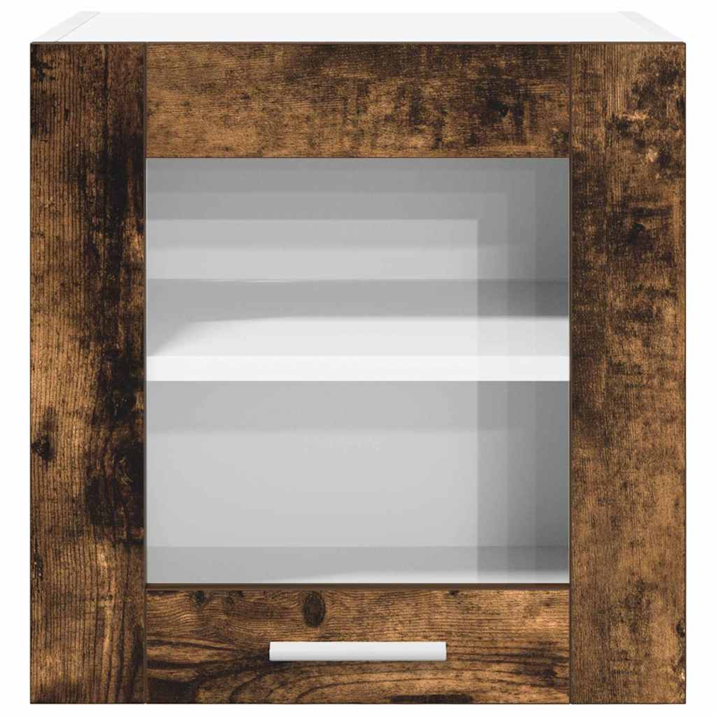 Hængeskab 2 pcs Røget eg 40 x 31 x 40 cm Konstrueret træ