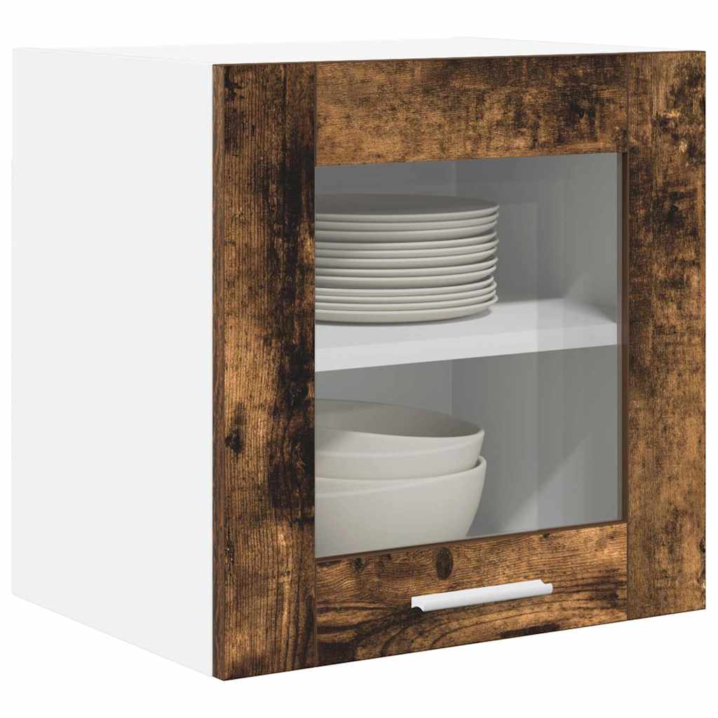 Hængeskab 2 pcs Røget eg 40 x 31 x 40 cm Konstrueret træ