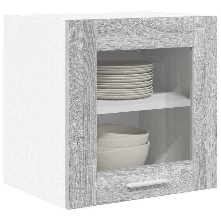 Hængeskab 2 pcs Grå Sonoma 40 x 31 x 40 cm Konstrueret træ