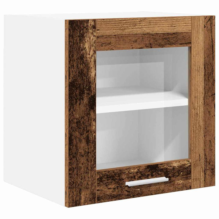 Hængeskab med dør Gammelt træ 40 x 31 x 40 cm Konstrueret træ