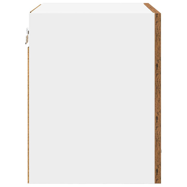Hængeskab med dør Gammelt træ 40 x 31 x 40 cm Konstrueret træ