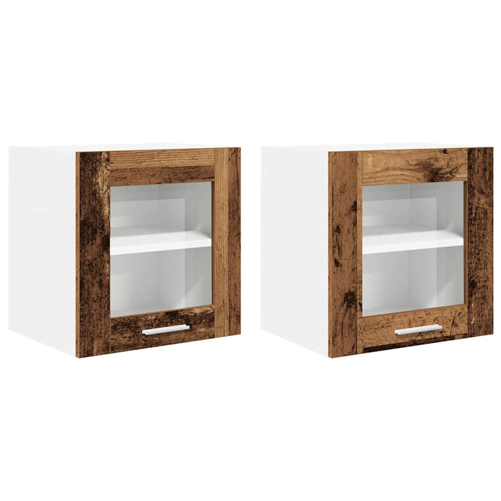 Hængeskab 2 pcs Gammelt træ 40 x 31 x 40 cm Konstrueret træ